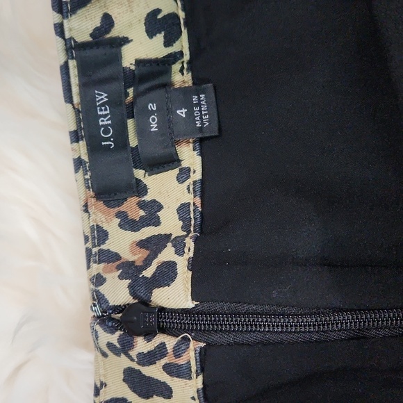 J.Crew No.2 Pencil Skirt Leopard Print Bi Stretch - Picture 2 of 4